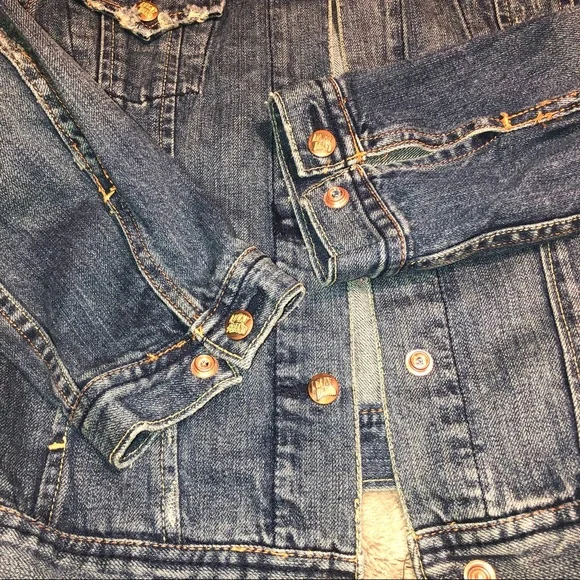 Lucky Brand Denim True Love is Forever Tattoo Jacket Medium - Picture 16 of 16